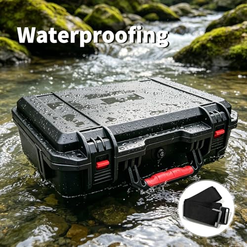 Waterproof Hard Case Fits Starlink Mini, Custom Foam Starlink Mini Dish Storage Box with Portable Dual Carry Options (Hand & Shoulder Carry), Stores Star Link Mini Accessories for Camping & RV Travel - image 4