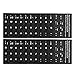KESOTO 2piece Clavier Espagnol Autocollants Fond Noir avec Lettrage Blanc pour Ordinateur Portable