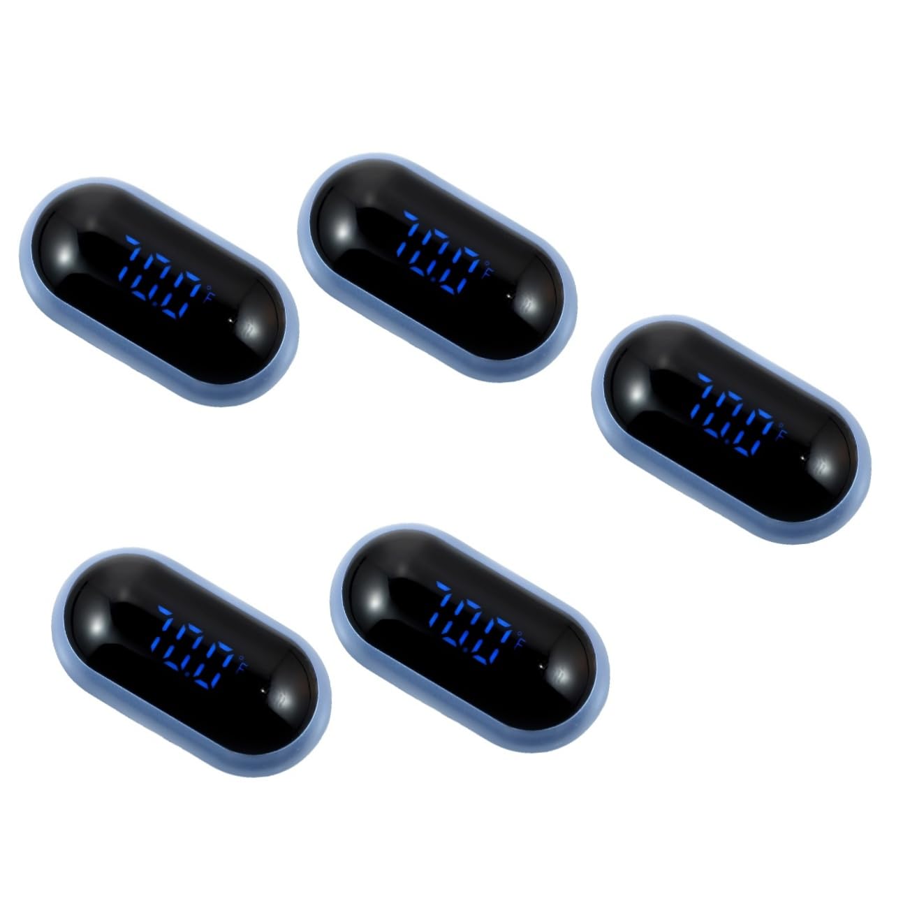 BESPORTBLE 5piezas Digital Acuático Medidor De Temperatura Para Acuarios Pantalla Led Precisión Alta Para Peces y Tanques De Agua