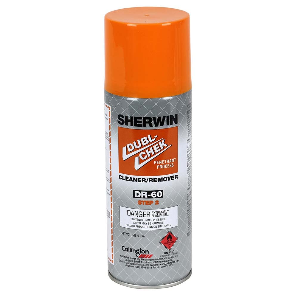 Bossweld Callington’s Sherwin NDT DPI DR-60 Step 2 Cleaner/Remover 400 ml