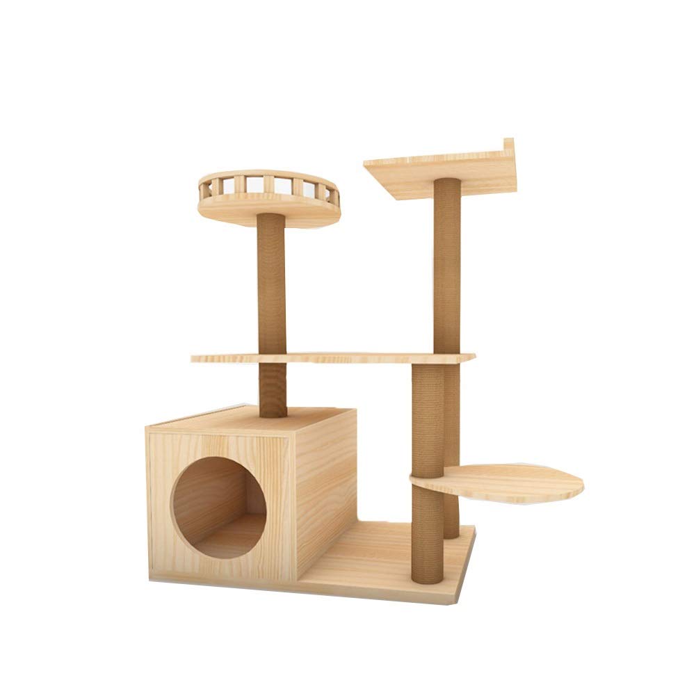 Wood Cat Clim e Wielowarstwowa platforma do skakania dla kotów Dom dla zwierząt Wygodne centrum aktywności dla kotów 0926