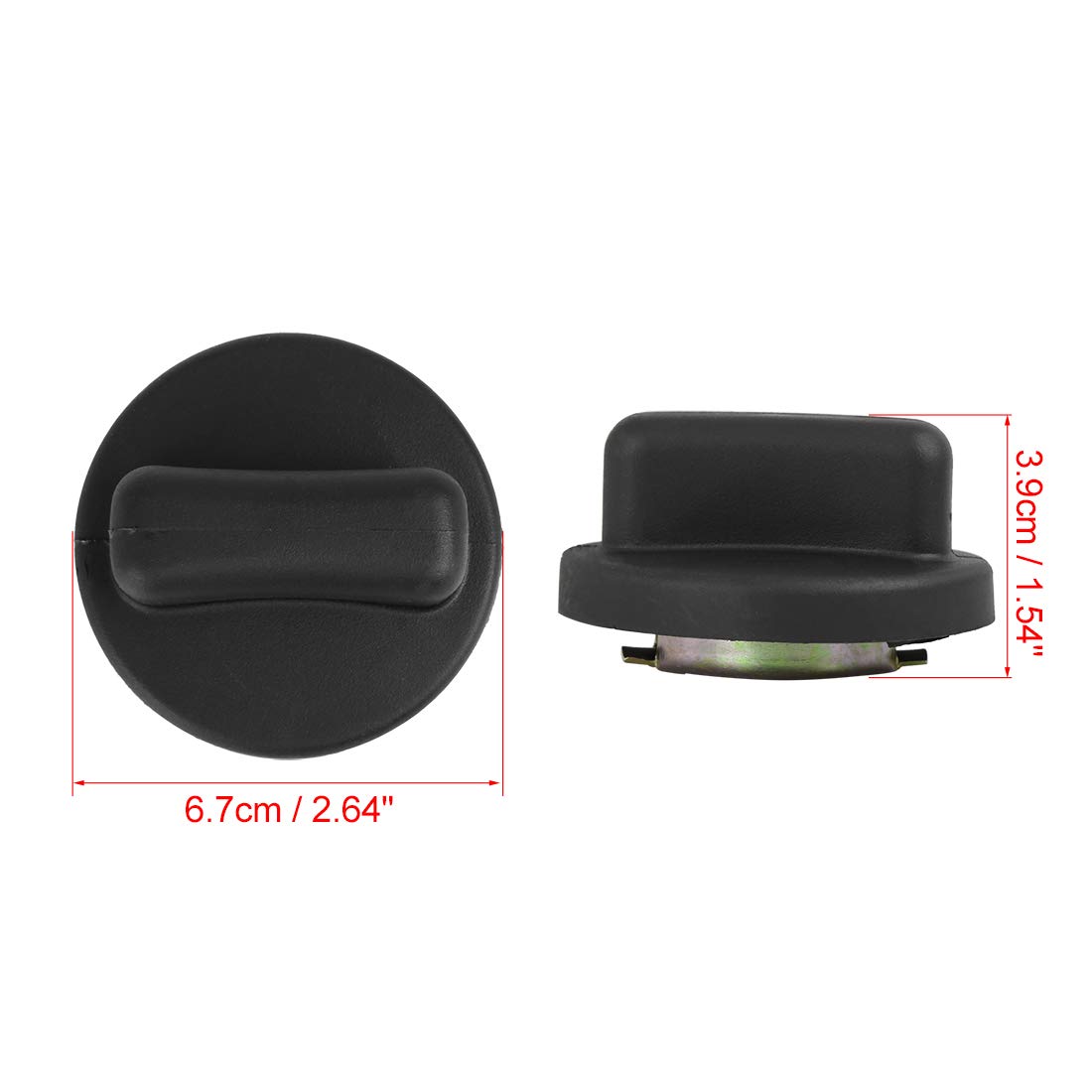 Tapón De Llenado De Aceite Tapa Negra para Depósito De Gasolina para Coche