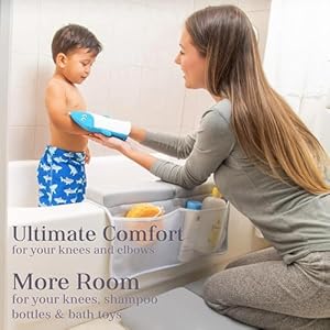 Baby Bath Kneeler and Elbow Rest Pad Set, Premium for Babies and Expecting Moms, Extra Large Kneeling Pad - Knee Saver and Arm Support with 4 Pockets Baby Bath Kneeler and Elbow Rest Pad Set Premium for Babies and Expecting Moms Extra Large Kneeling Pad Knee Saver and Arm Support with 4 Pockets