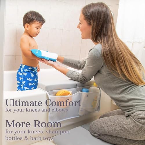 Baby-Bath-Kneeler-and-Elbow-Rest-Pad-Set-Premium-for-Babies-and-Expecting-Moms-Extra-Large-Kneeling-Pad-Knee-Saver-and-Arm-Support-with-4-Pockets Baby Bath Kneeler and Elbow Rest Pad Set Premium for Babies and Expecting Moms Extra Large Kneeling Pad Knee Saver and Arm Support with 4 Pockets