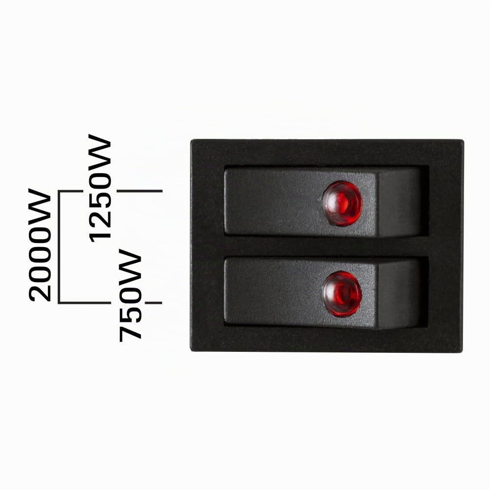 TROTEC Chauffage électrique 2000W TCH 20 E Radiateur convecteur, Chauffage d'appoint, 3 Niveaux de Chauffe, avec Thermostat à réglage en continu - Convecteur efficace