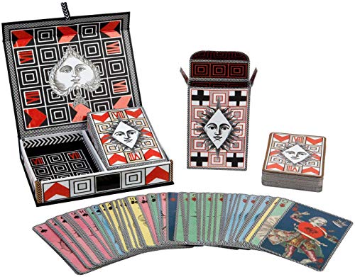 Christian Lacroix Poker Face Playing Cards Set  Includes Two Decks of Cards in Sturdy Decorative Box  Each Card Has Unique Design - Makes a Great Gift