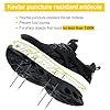 Zapatos de Trabajo Zapatos de Seguridad para Hombre Mujer Anti-Piercing con Punta de Acero Zapatillas Deportivas Hombre Ligero Botas Seguridad Transpirable Antideslizante Negro Gris 42 EU #4