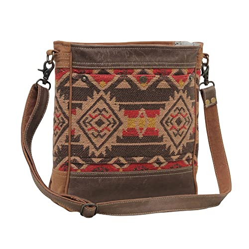 Myra Bag Western Leather Shoulder Bag for Women - Upcycled Canvas Crossbody Bag Carolina Shades2