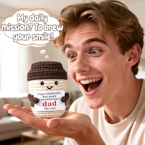 Taza de café tejida a mano estilo 'A Dad like you' miniatura 5