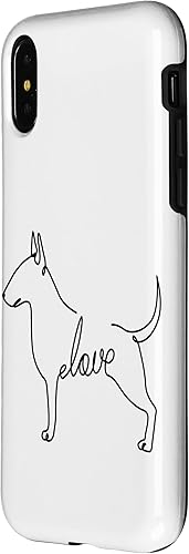 Miniatura 5 de Funda de boceto para iPhone 14 Bull Terrier Love Bully Dog Love de una sola línea
