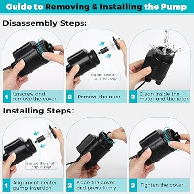fishkeeper Electric Aquarium Gravel Cleaner, 8 in 1 Automatic Fish Tank Cleaner Kit Gravel Vacuum for Fish Tank, for Change Water/Wash Sand/Water Filter/Water Circulation (30W 480GPH)