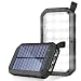 Solar Charger, 8000mAh 3-Port USB and 21LED Light Solar Power Bank Portable Battery Cellphone Charger, Solar Panel for Emergency Outdoor Camping Hiking for iOS and Android cellphones (Black)