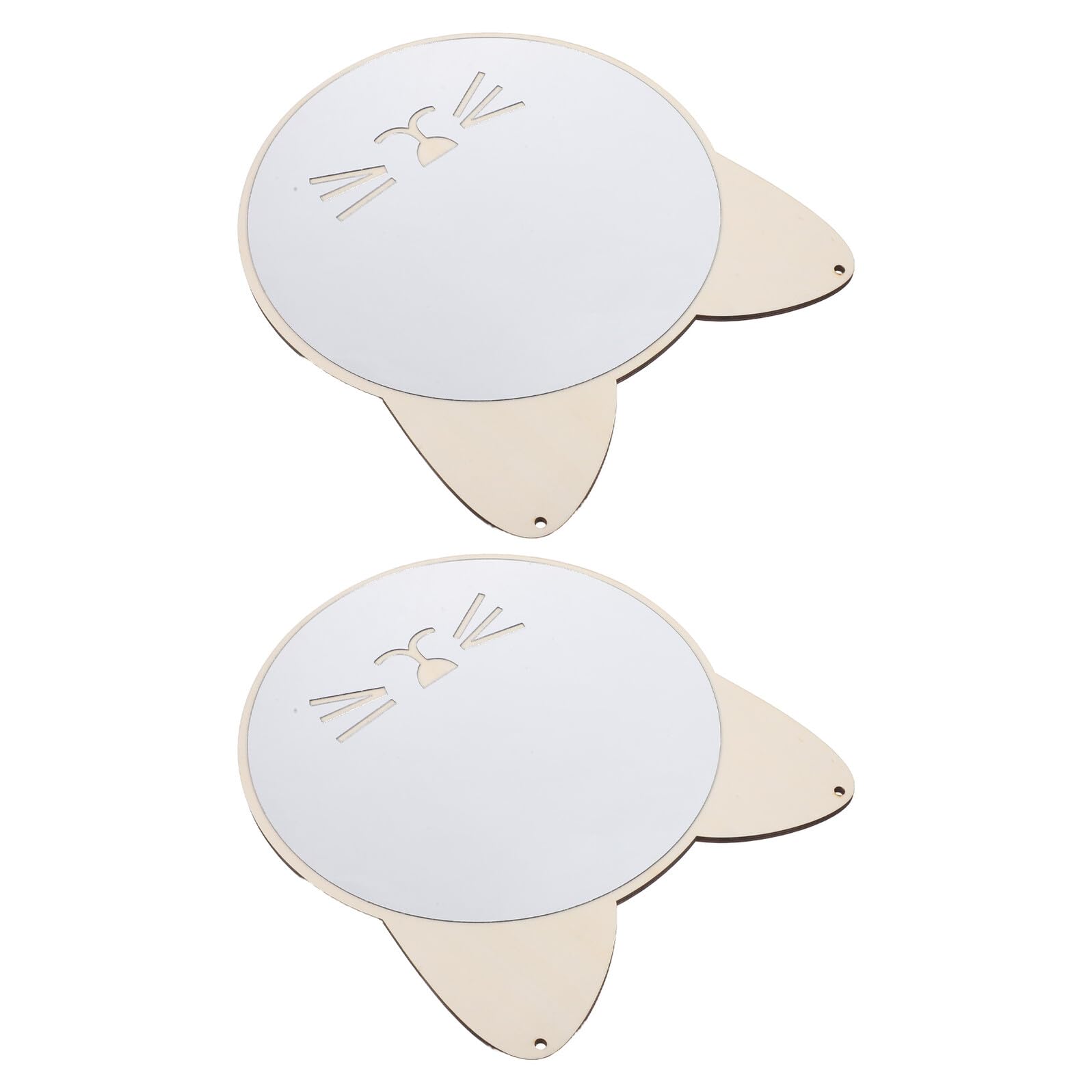 Miroir acrylique chat avec cadre bois pour décorer une entrée ou salle de bain