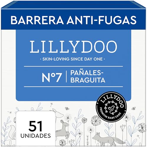 Pañales-braguita LILLYDOO - talla 7 (15+ kg), caja de medio mes...