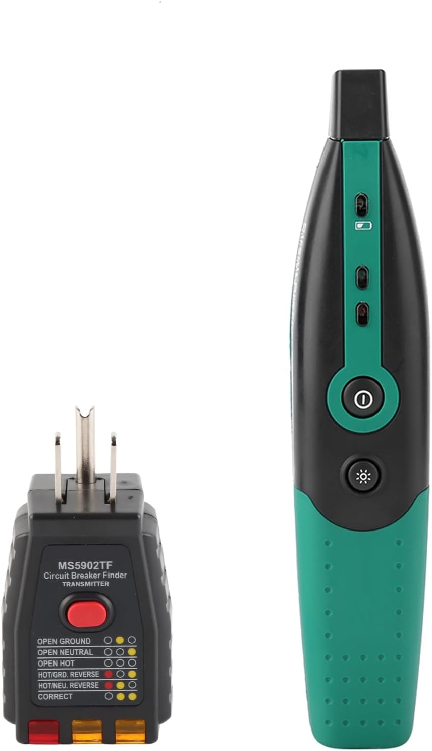 MASTECH MS5902 Automatic Circuit Breaker Finder US/EU Plug Socket Tester Circuit Tracers Breaker Finder Circuit Tester Digital Circuit Breaker Finder(MS5902TB US Plug)