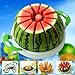 Watermelon Slicer 15'' Large Stainless Steel Fruit Melon Slicer Cutter Peeler Corer Server for Home