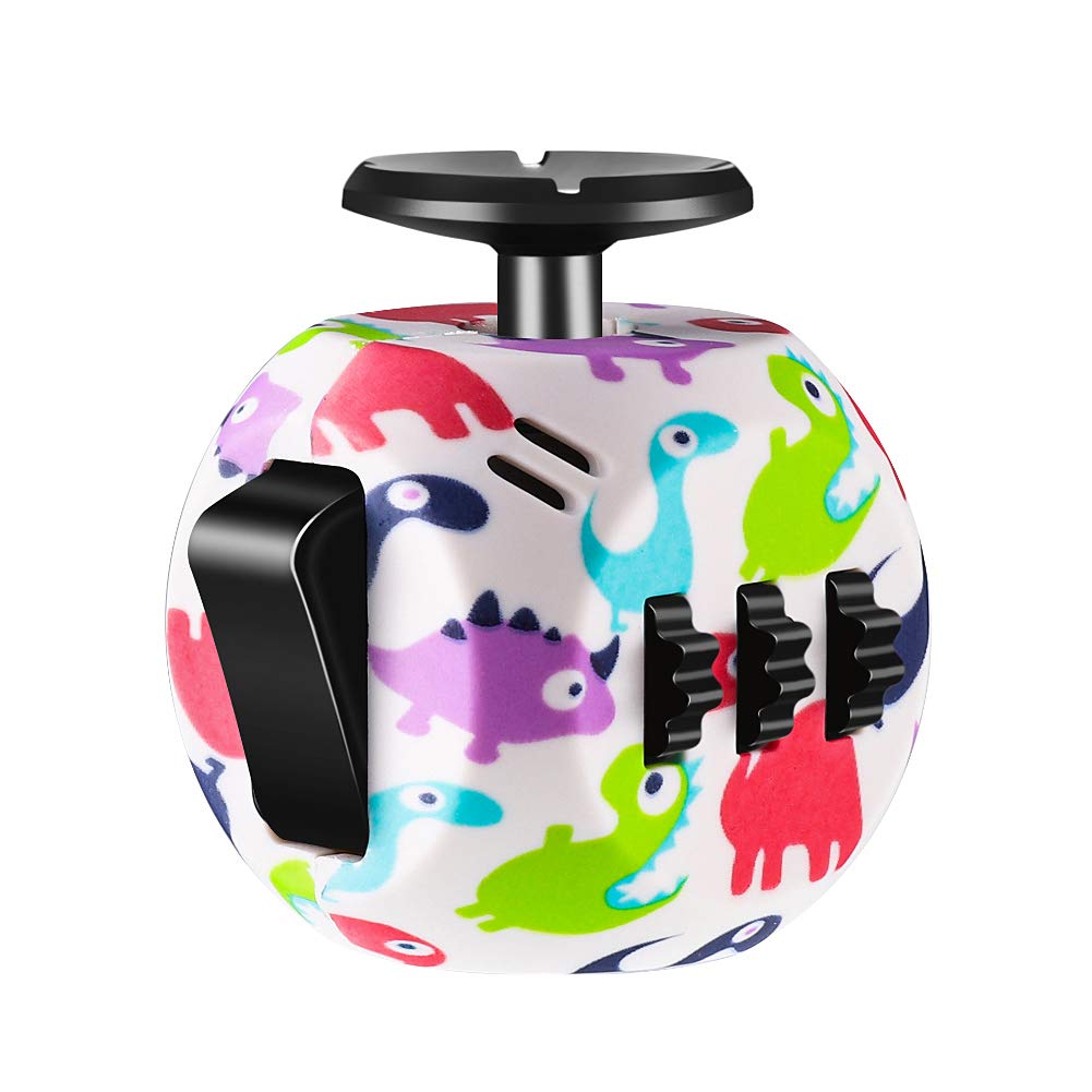 ruggito Fidget Toy Relieves Stress Anxiety Fidget Toy Fun Cube Anxiety Attention Toy for Children and Adults (Dinosaur)