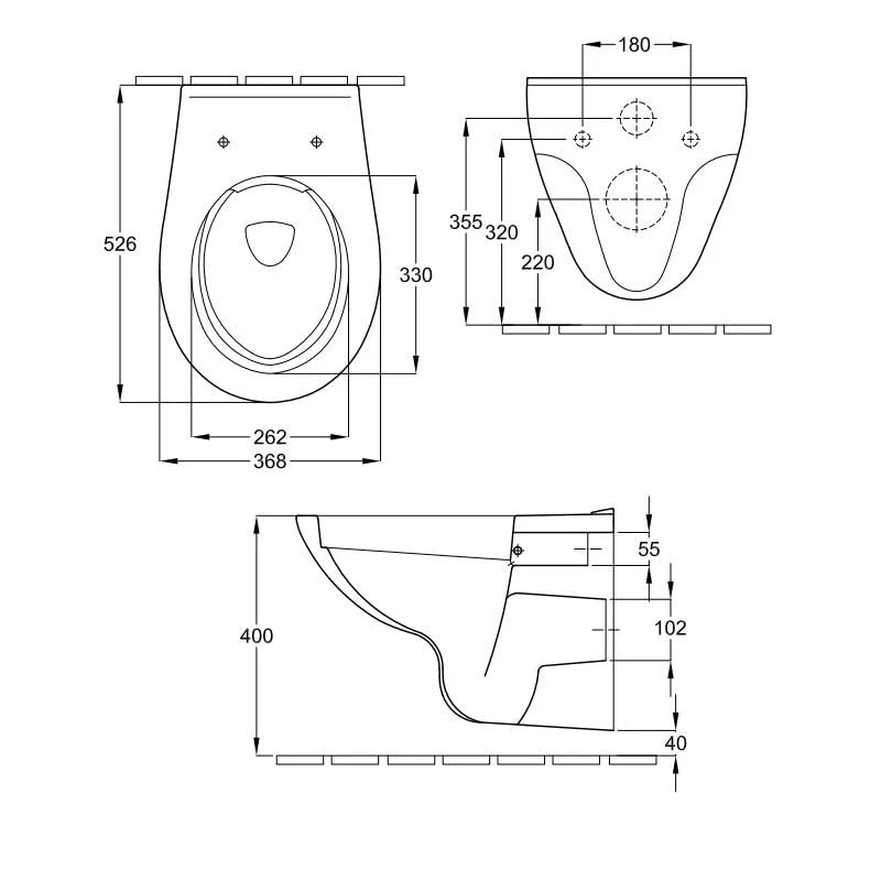 Wand WC Komplettset VIGOUR one mit CREAVIT Vorwandelement | Unterputz-Spülkasten, WC-Sitz mit Edelstahl-Scharnieren, Terra Betätigungsplatte, 2-Mengen-Spülung & Montagematerial, Weiß