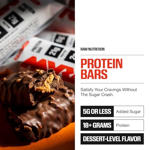RAW Nutrition Protein Bars, Peanut Butter Fudge 21g Whey Protein, Low Sugar, Better-for-You Candy Bars, Gluten Free Chocolate Protein Snack for Muscle Recovery & Gym Fuel, 12 Count - Image 4