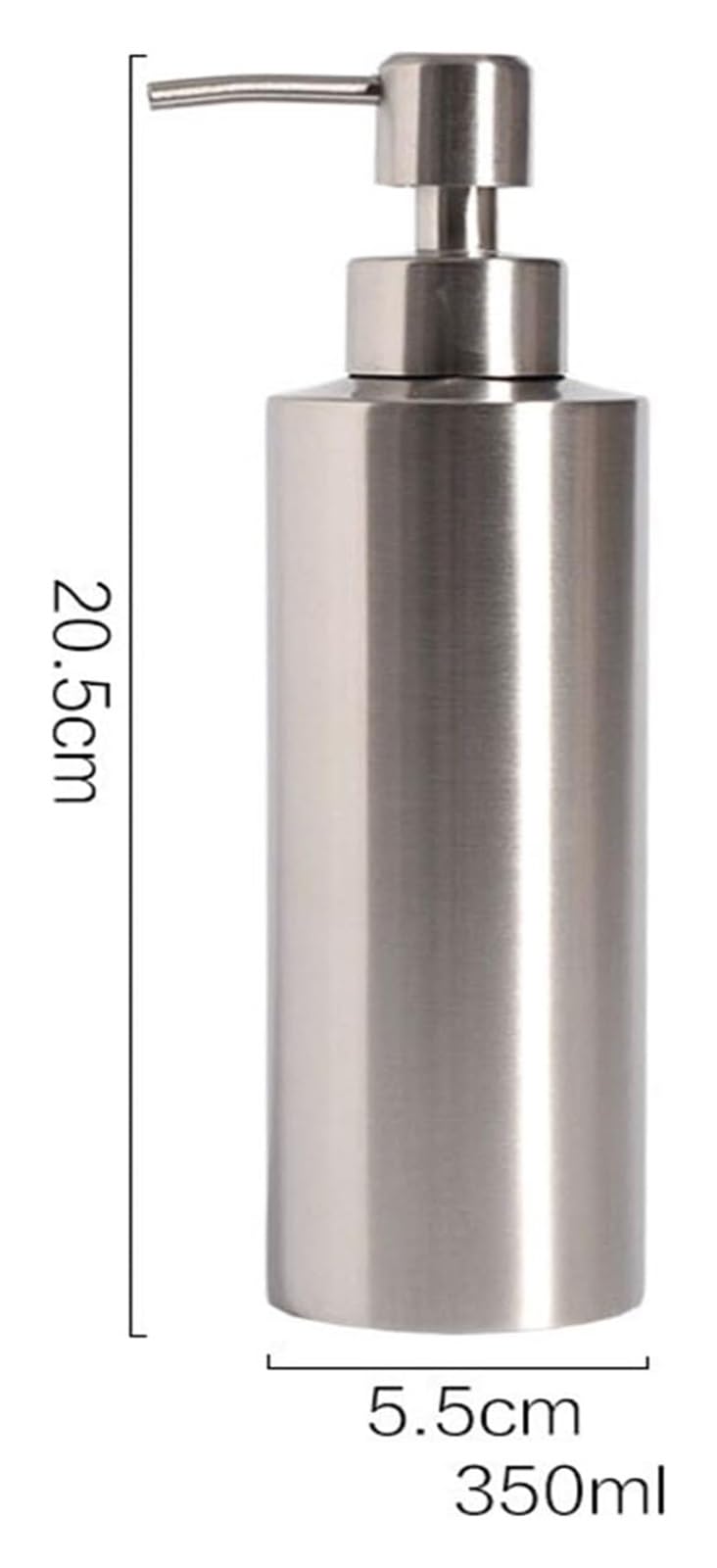 Dispensador de jabón de cerámica, botella de loción recargable, botella dispensadora de jabón, botella de loción de acero inoxidable 304 simple y moderna, botella de prensa de metal for baño, champú f