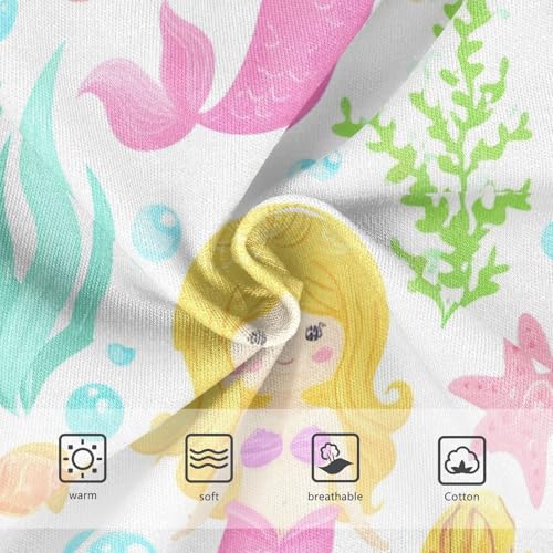 Toddler Girls Underwear 2t Cotton Girl Panties Cute Animal Briefs Underpants Cute Blonde Mermaids Pink3