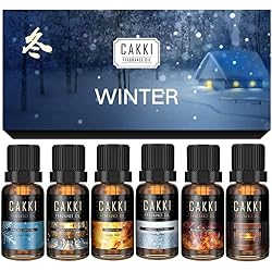 CAKKI Winter Essential Oils for Diffusers for Home, 6 Scents, 6x10ml | Diffuser oils, Fragrance oils Set, Natural Aromatherapy Oils, for Candles Making, for Soaps Making, for Humidifiers