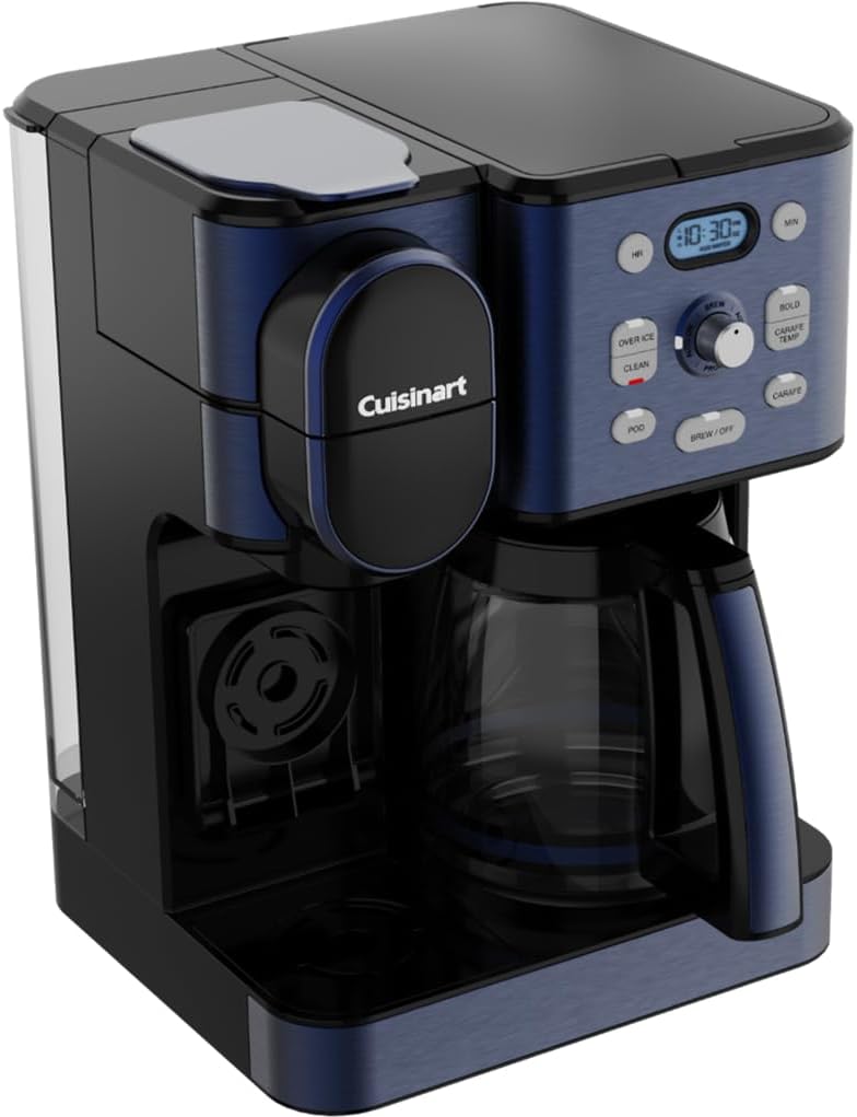 Cuisinart SS-16 Coffee Center 2-in-1 Coffeemaker and Single Serve Combo Brewer, Navy Blue Bundle with 1 Year CPS Enhanced Protection Pack