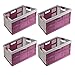 Produktbild 4 x keeeper Stabile Profi-Klappbox mit Soft-Touch Griffen, 48 x 34,5 x 23,5 cm, 32 l, Lea, Weiß/Lila