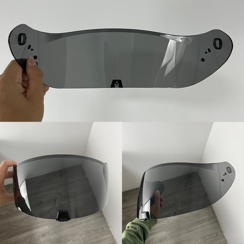 YMTSGEQ Helmet Visor For R420/R330.Replacement Motorcycle Helmet Shield Compatible with R420/R330 (Deep Black)