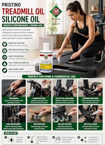 Image of PRISTINO - Pure Silicone Treadmill Lubricant Oil for Belt /High Viscosity I Non Toxic Odor Free (300ml)