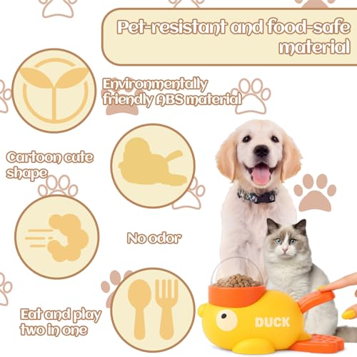 Dog Treat Dispenser Toy, Dog Puzzle Toys, Duck Shape Treat Dispenser Dog Toy, Fun Interactive Puppy Enrichment Toys, Dog Puzzle Feeder for Small Medium Large Cats Dogs Resistant Chew Pet Feeder - Image 5