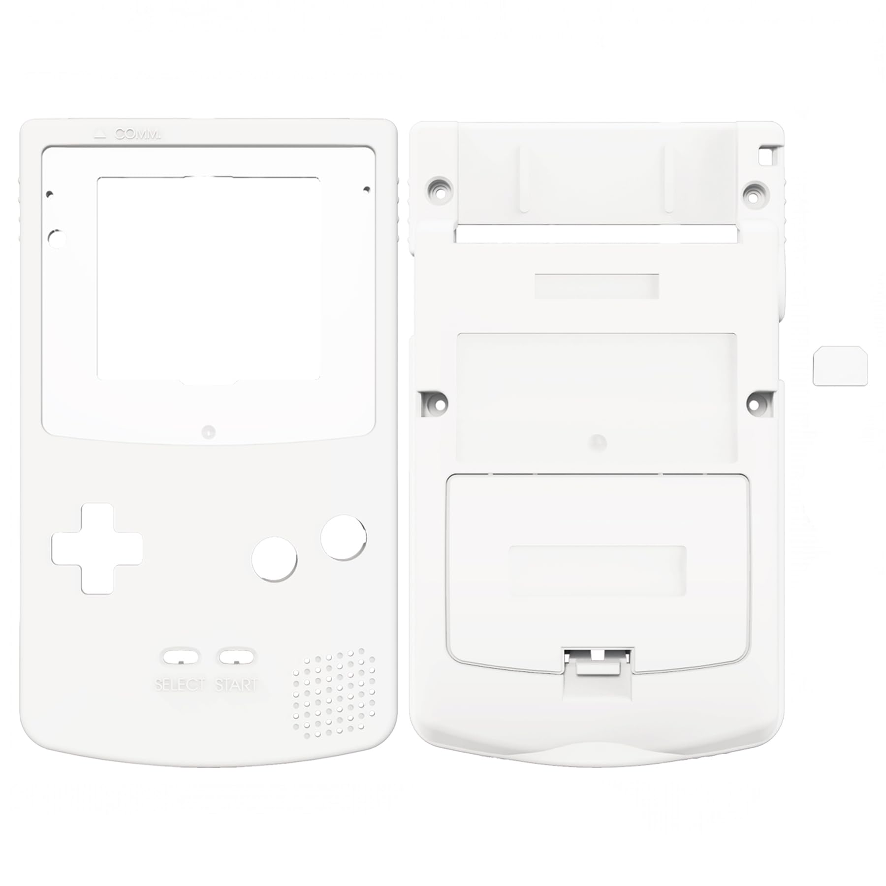 eXtremeRate Cover Custodia Tasti Scocca Pulsanti Shell Ricambio per Gameboy Color Console,Compatibile con GBC OSD IPS&Regular IPS&Standard LCD,Non Include Console&Schermo-Bianco