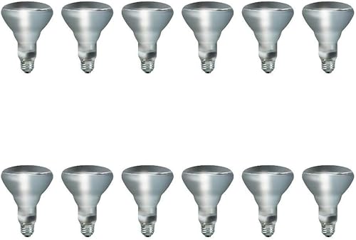 Philips 248872 paquete de 12 focos para reflector interior BR30 blanco suave de 65 V