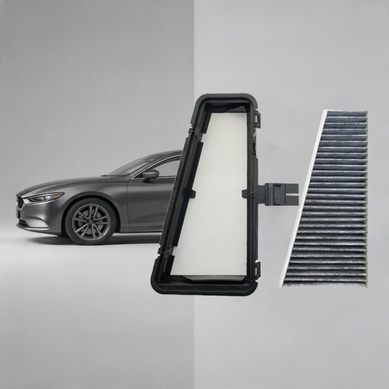 LUTFI Auto Filtro Aire Núcleo De Filtro Aire Acondicionado Externo + Rejilla Sola para A4 B8/Q5 8R/A5 8T 8F S5 OEM 8KD819439 8KD819441(1pc B)