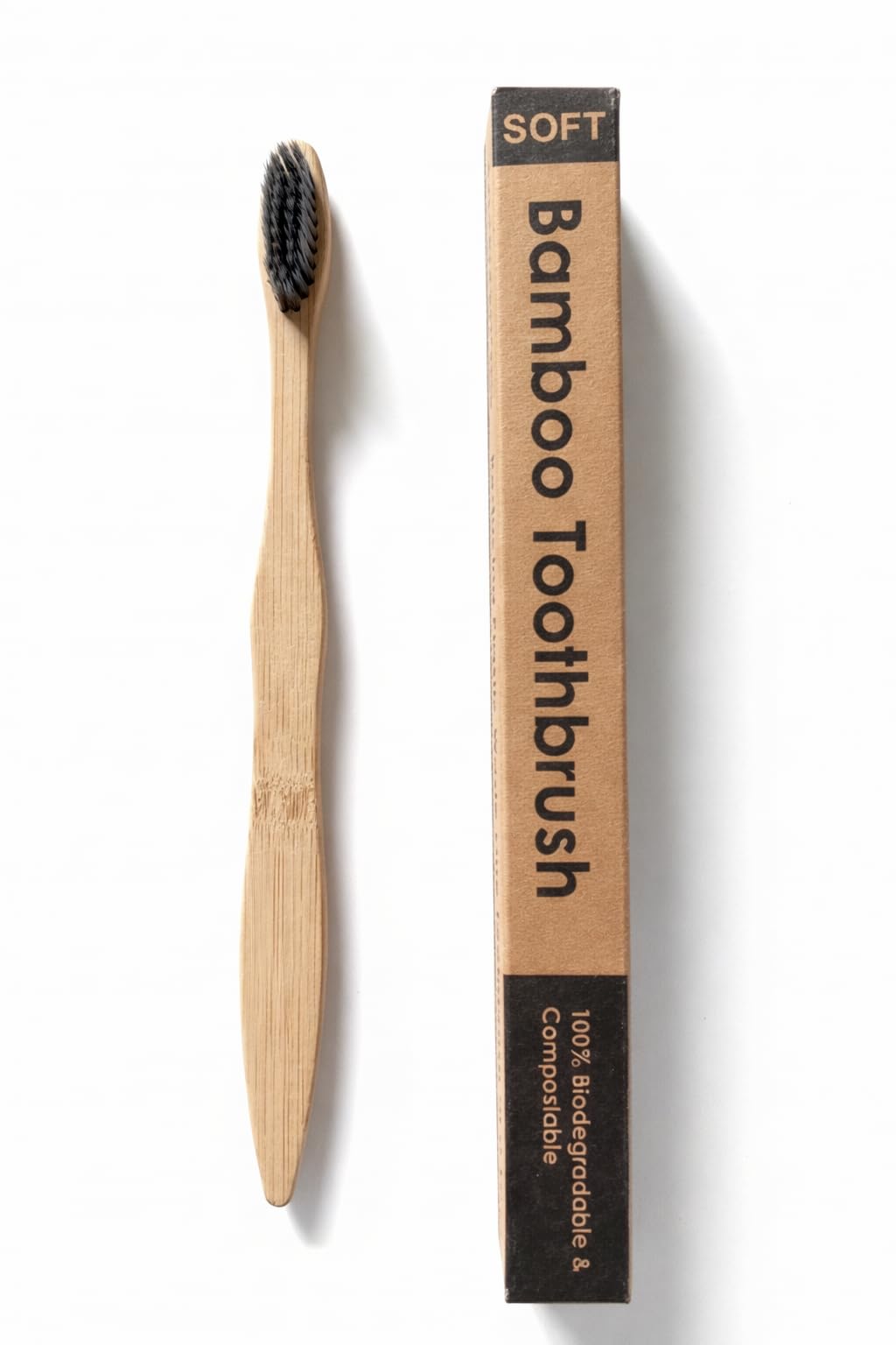 PGP Bamboo Toothbrush [ pack of 5 ] with Soft Charcoal Bristles, 100% Biodegradable, BPA Free, Naturally Antibacterial, Whitening Effect-image-42