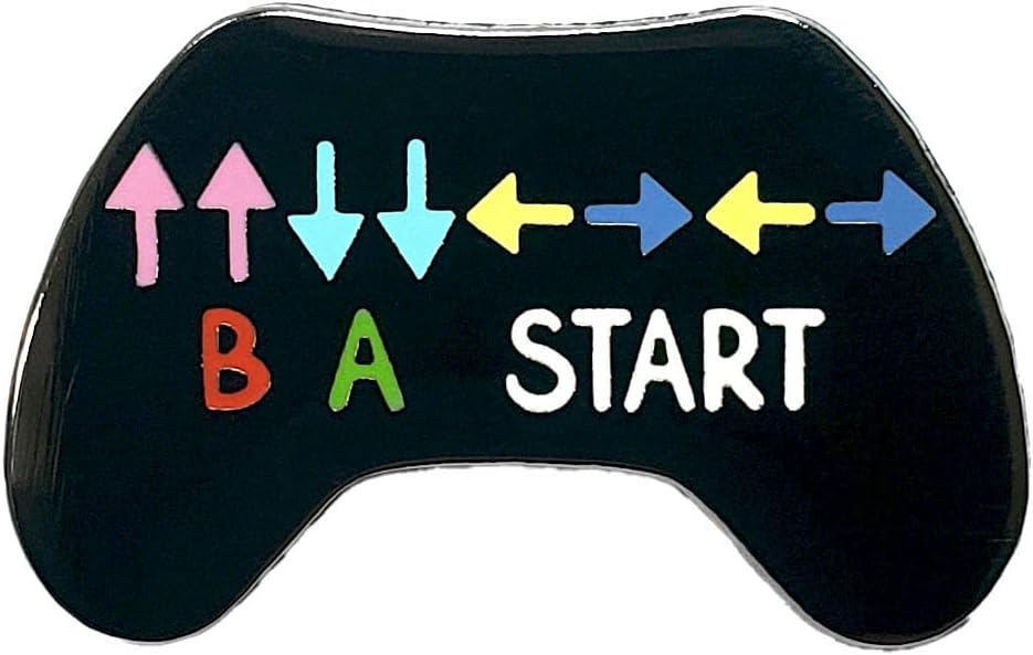 Video Game Cheat Code Enamel Lapel Pin