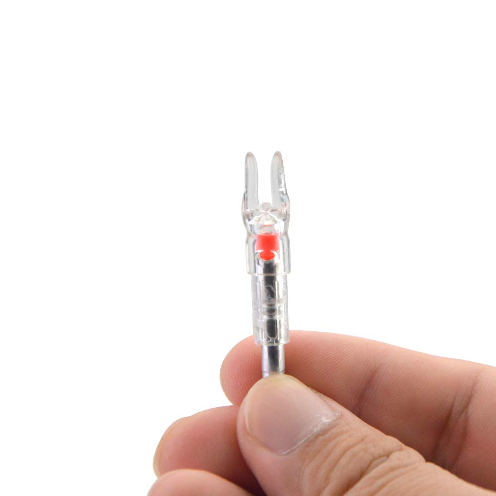 6Pcs Encoche de la Flèche en Lumineuse éclairage LED Lighted Nocks pour Flèches Nock Queue Flèche Nocks Automatiquement Nocks De Flèche pour ID 6.2mm Flèche Arbre