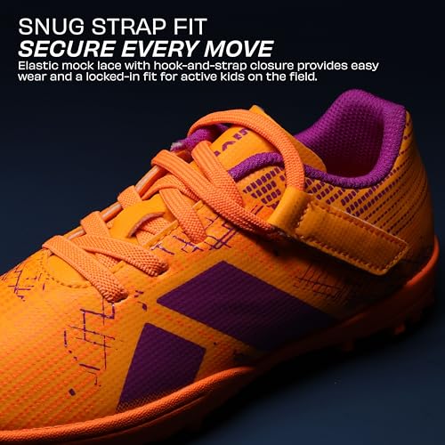 Image of Nivia Rabona 2.0 Turf Football Shoes for Kids (Orange)