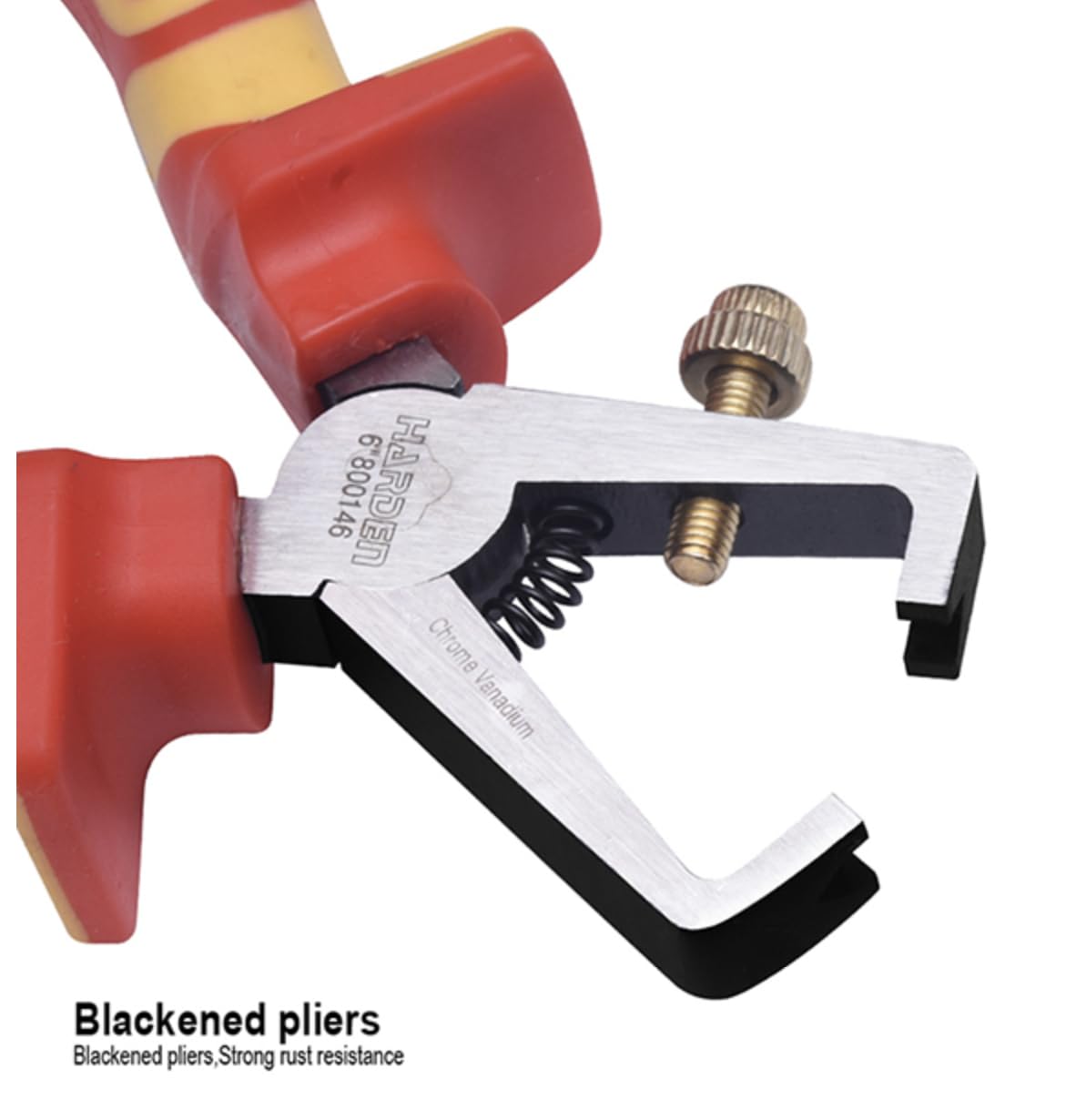 Edward Tools Alicates pelacables aislados VDE de 6 pulgadas – Pelacables tipo extremo de 1000 voltios – Diámetro fácil de ajustar – Acero CRV Heady Duty con acabado negro – Asas Ergo Grip