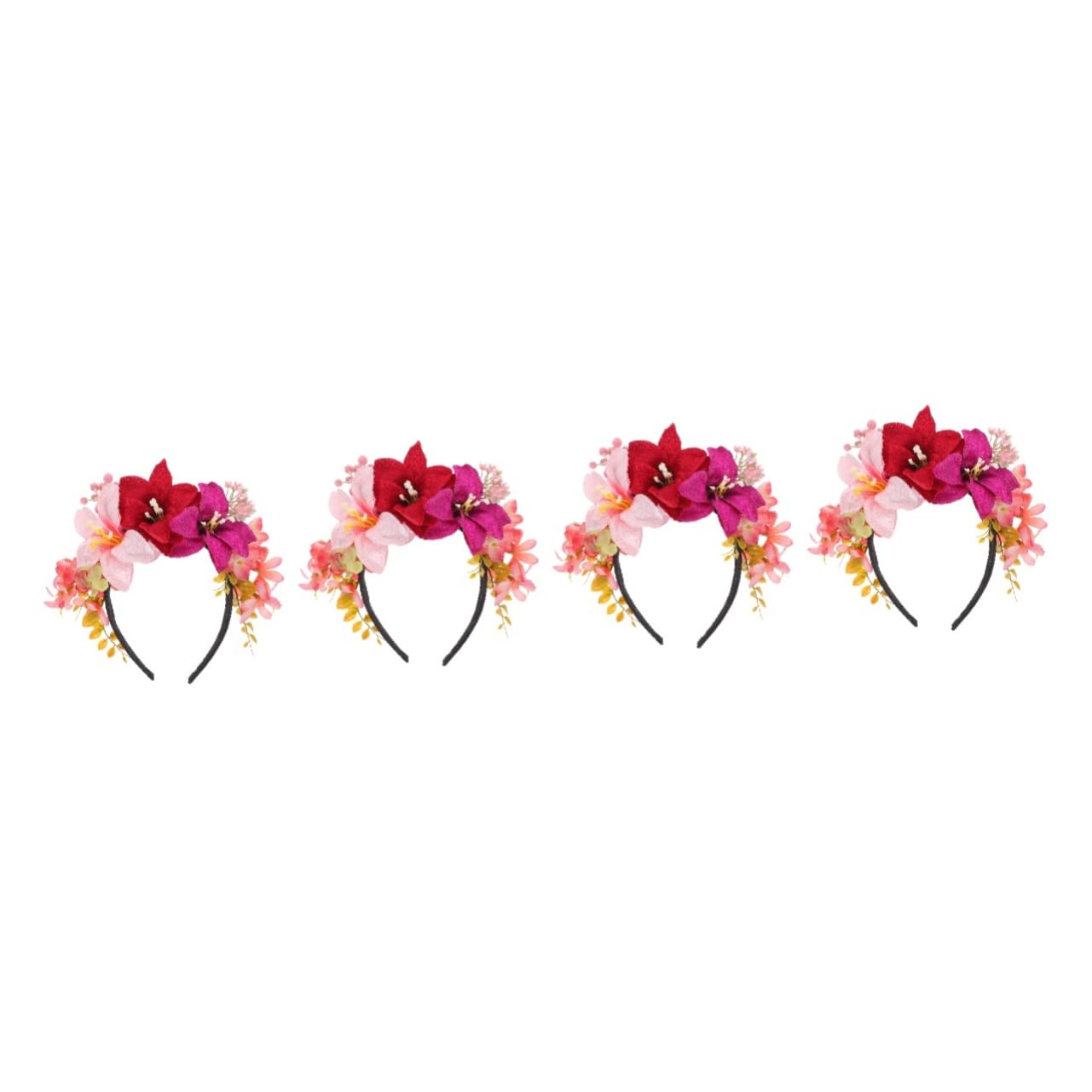 Healeved 4pezzi Cerchietto Floreale Elegante Per Cerimonia e Occasioni Speciali Accessorio Per Con Fiori Di Giglio Per e Matrimoni