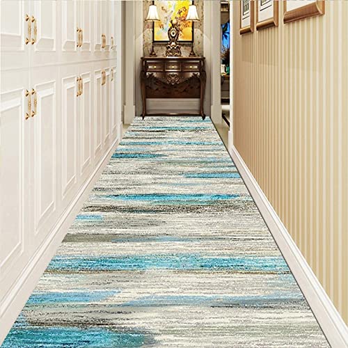 Tappeto passatoia antiscivolo per corridoio, extra lungo, moderno, lavabile, ideale per scale e corridoi, elegante e stretto, per arredare la casa, 1 m