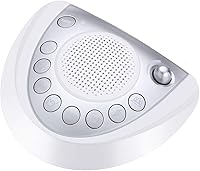 Raynic Portable White Noise Machine: 24 Soothing Sounds, Battery Powered Sleep Aid with Timer, USB Ports, Headphone Jack for Babies, Adults, Travel (Silver)