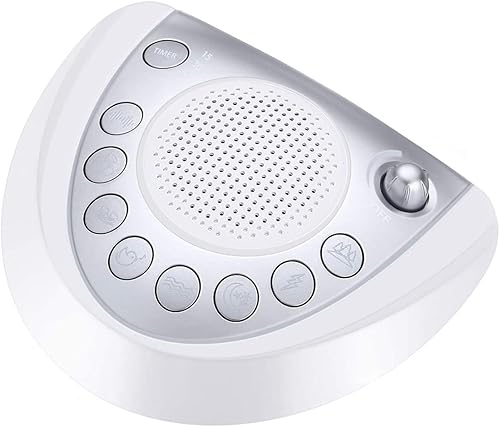 Máquina de ruido blanco máquina de sonido Raynic portátil para dormir con 24 sonidos relajantes naturales temporizador puerto USB conector de Máquina de ruido blanco máquina de sonido Raynic portátil para dormir con 24 sonidos relajantes naturales temporizador puerto USB conector de