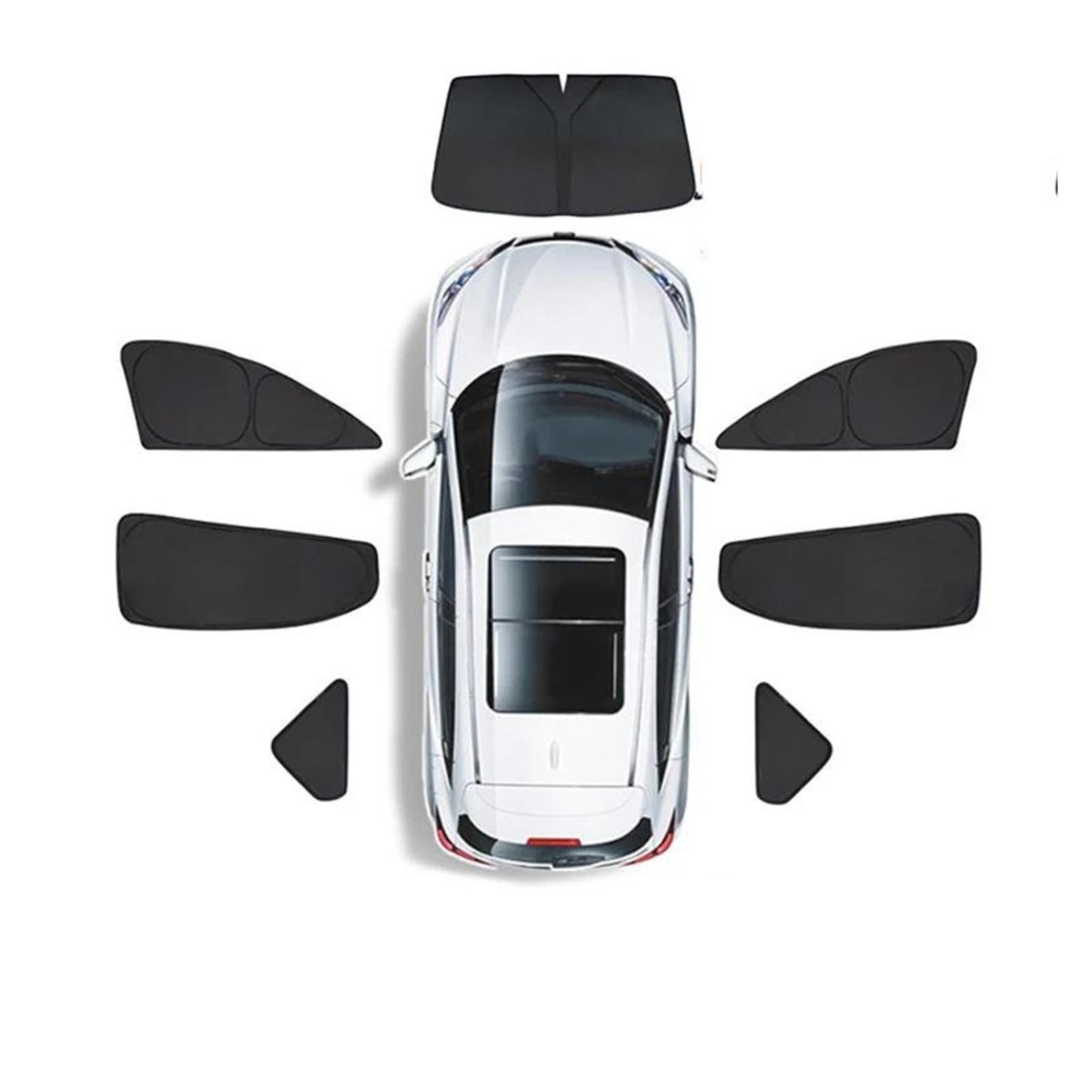 Parasol Coche Parasol para Coche para Tesla para Modelo Y 2017-2024 Protector De Parabrisas Parasol para Ventana Delantera Privacidad Sombreado para Niños Coche Parasoles(Full 7PCS)
