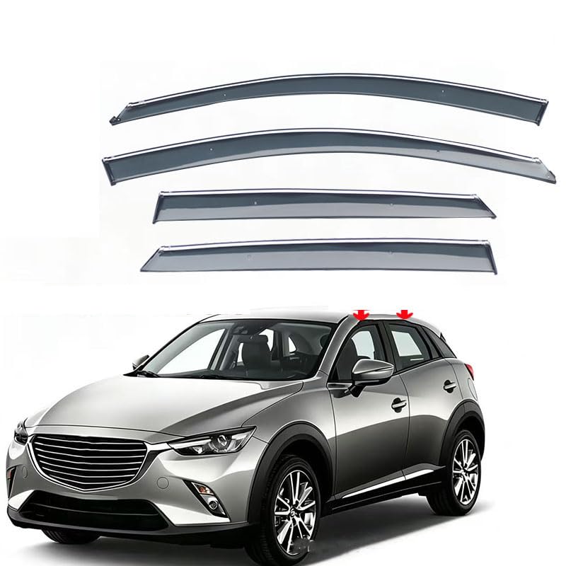 Déflecteurs d'air Mazda CX-3 protection pluie vitre latérale auto KD 2016+