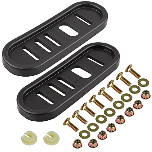 HPENP 490-241-0010 Snowblower Slide Shoes Skid Shoe with Mounting Hardware for Universal MTD Snow Thrower (2 Pack)