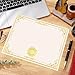 50 Sheets Certificate Paper with 50 Pcs Gold Seal Stickers, 8.5 × 11'' Printable Award Certificates for Graduation Marriage, Business Awards, Employee Recognition, Teacher Appreciation Certificates