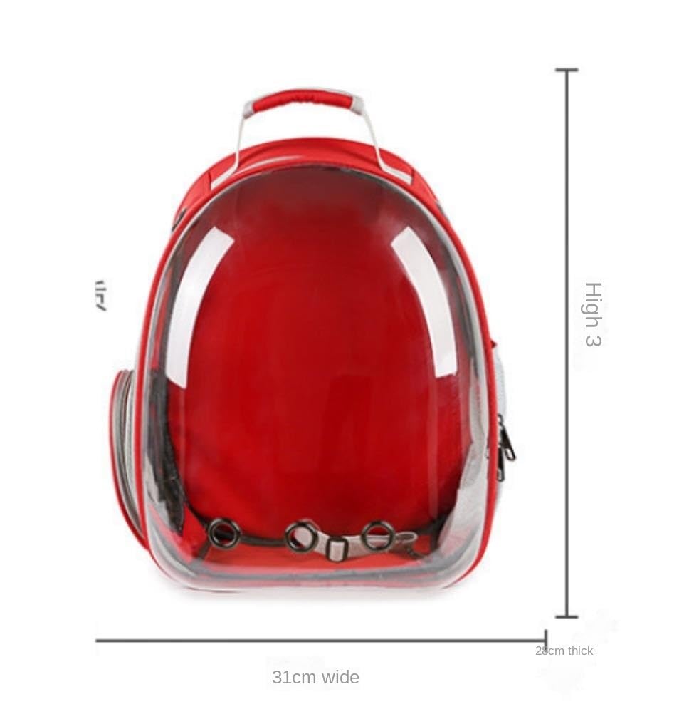 Rucksack Haustier-Rucksack, Träger, Raumkapsel, Blasenfenster, Astronauten-Reiserucksack, Transparente, Klare Hartschale Haustier(D)