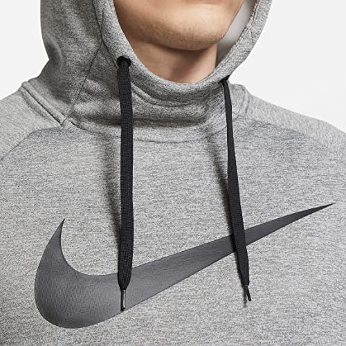 Nike Therma Men's Pullover Swoosh Training Hoodie (as1, alpha, l, regular, regular, LG) Dark Grey Heather/Black3