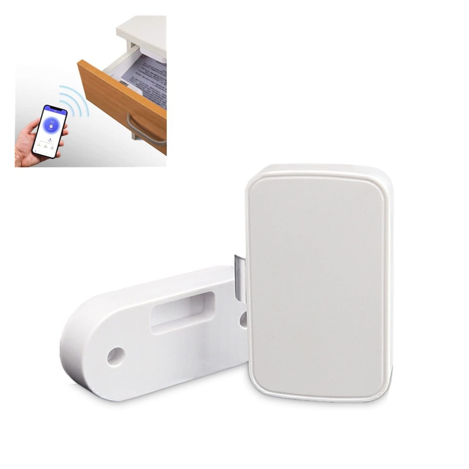 Front Door Lock Smart Home Biometric Fingerprint Lock Hidden Drawer Electronic Privacy File Storage Keyless Residential Security Protection(Tuya Smart Life)